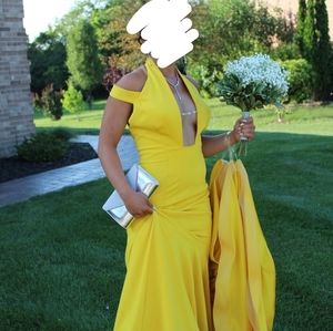 Bright yellow Prom dress